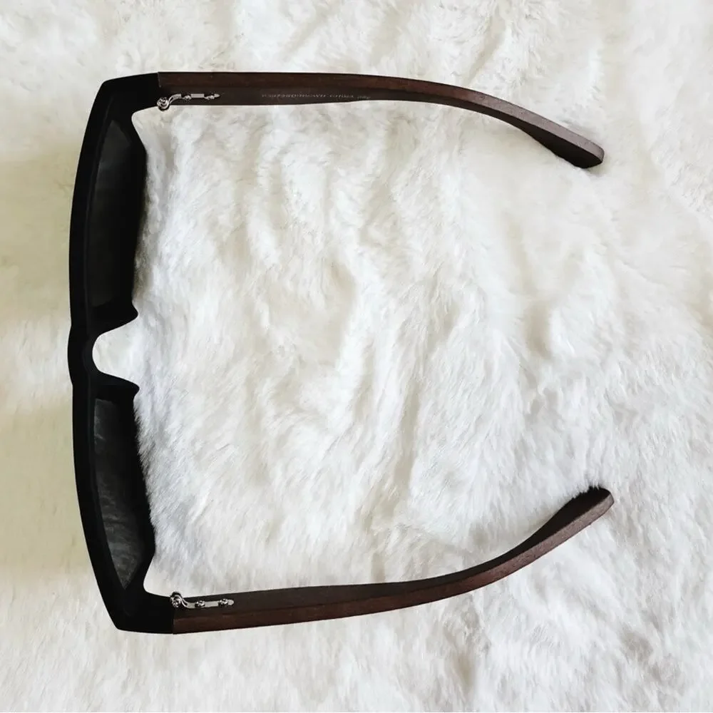Jensen Black & Dark Wood Sunglasses